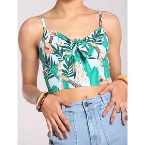 Hell Bunny Tropical Ululani Crop Top M NWT